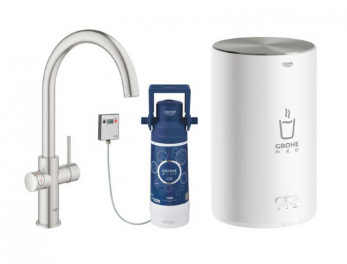Grohe Red Duo New, бойлер M-size, C-излив (суперсталь)