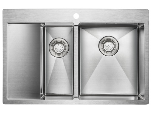 Paulmark Мойка нерж. сталь AISI304 UNION, PM537851-BSR, брашированная нерж. сталь, правая, 780х510мм