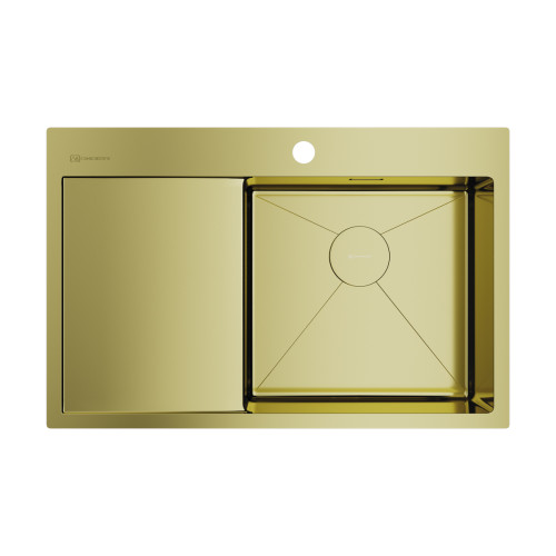 Omoikiri Akisame 78-LG-R нерж.сталь/светлое золото