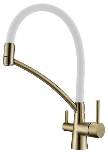 Paulmark Смеситель для кухни SIEGEN, бронза/белый, 213111-BrW