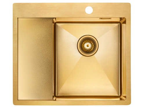 Paulmark Мойка нерж. сталь AISI304 ALSTER, PM825951-BGR , брашированное золото, правая, 590х510мм Paulmark Мойка нерж. сталь AISI304 ALSTER, PM825951-BGR , брашированное золото, правая, 590х510мм