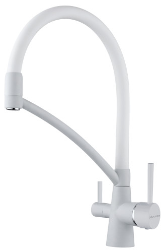 Paulmark Смеситель для кухни SIEGEN, белый полностью, 213111-431TW