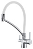 Paulmark Смеситель для кухни SIEGEN, хром/белый, 213111-CrW