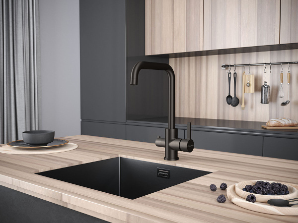 Paulmark Смеситель для кухни LOGAS, Lo213021-GM, Вороненая сталь,Paulmark