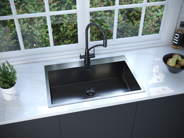 Paulmark Мойка нерж. сталь VAST, PM217551-GM, вороненая сталь, 750х510мм Paulmark Мойка нерж. сталь VAST, PM217551-GM, вороненая сталь, 750х510мм