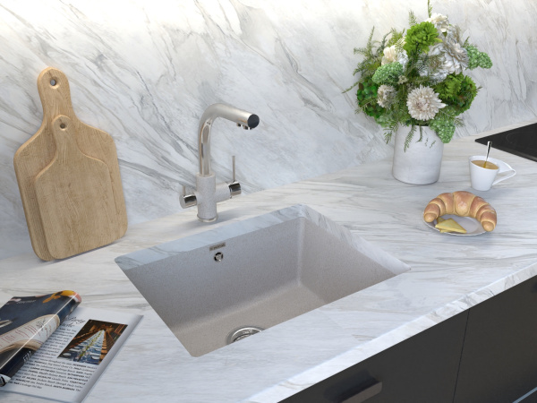 Paulmark Смеситель для кухни ESSEN, бежевый-хром, 213011-BECR