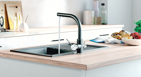 Paulmark Смеситель для кухни ESSEN, антрацит, 213011-401