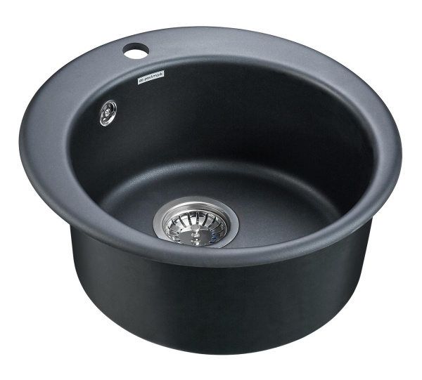 Paulmark Мойка кварцевая GELEGEN, PM404800-BLM, черный металлик, D475 мм Paulmark Мойка кварцевая GELEGEN, PM404800-BLM, черный металлик, D475 мм