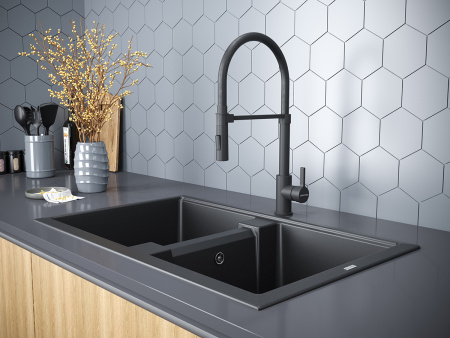 Paulmark Смеситель для кухни Halt, антрацит, Ha214021-401