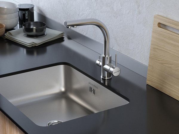 Paulmark Смеситель для кухни ESSEN, никель, 213011-NI