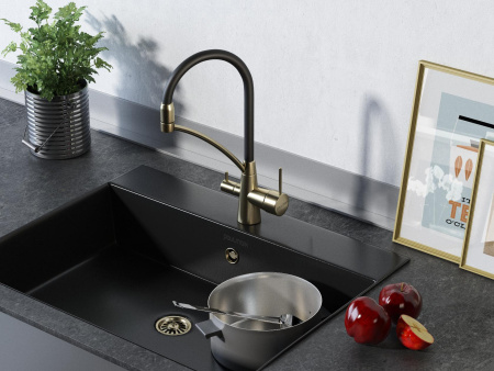 Paulmark Смеситель для кухни SIEGEN, бронза, 213111-BR