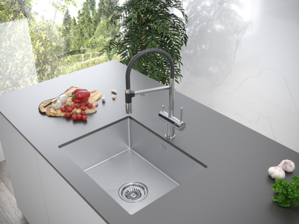 Paulmark Мойка нерж. сталь AISI304 ISAR, PM805951-BS, брашированная нерж. сталь, 590х510мм