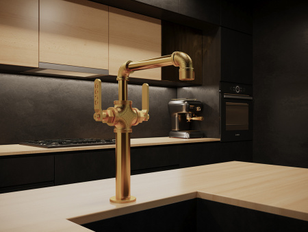 Paulmark Смеситель для кухни LOFT, Lo226006-G, золото