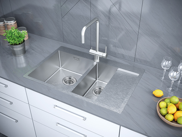 Paulmark Мойка нерж. сталь AISI304 UNION, PM537851-BSL, брашированная нерж. сталь, левая, 780х510мм