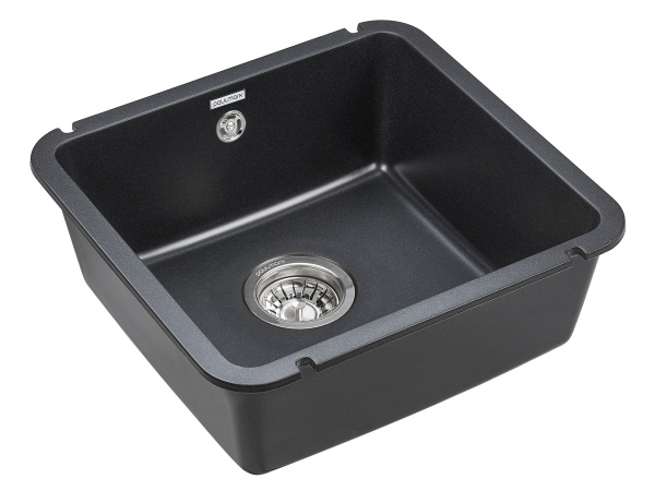 Paulmark Мойка кварцевая UNTER, PM204543-BL, черный, 455х435, подст. мон. Paulmark Paulmark Мойка кварцевая UNTER, PM204543-BL, черный, 455х435, подст. мон. Paulmark