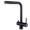 Paulmark Смеситель для кухни SKALEN, черный металлик, 213020-418
