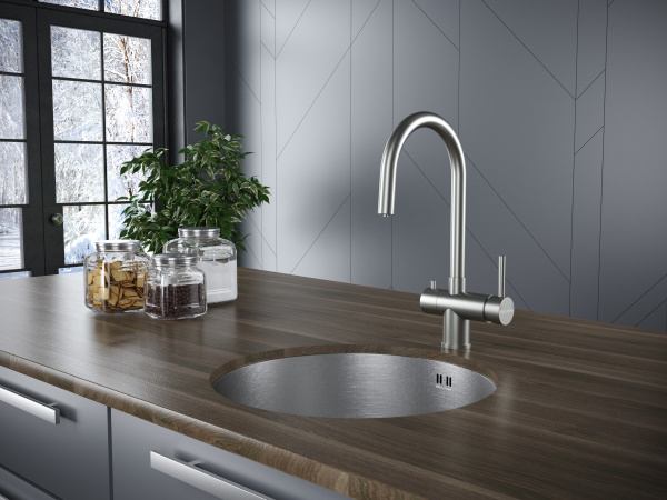 Paulmark Смеситель для кухни Heller, брашированная сталь, He213218-SS