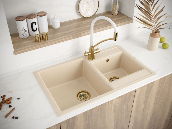 Paulmark Мойка кварцевая TANDEM, PM238250-QU, кварц, 820х500 мм