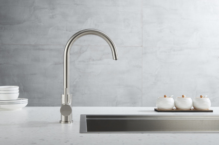 Paulmark Смеситель для кухни ESSEN, никель, 213211-NI