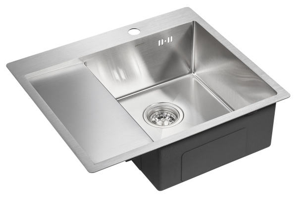 Paulmark Мойка нерж. сталь FLANK, PM225951-BSL, брашированная нерж. сталь, левая, 590х510мм