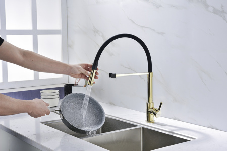 Paulmark Смеситель для кухни Halt, золото, Ha214021-G