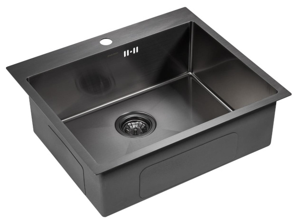 Paulmark Мойка нерж. сталь BRIM, PM215951-GM, вороненая сталь, 590х510мм