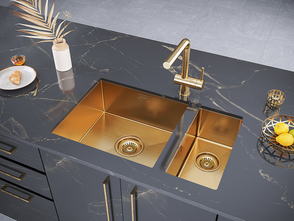 Paulmark Мойка нерж. сталь AISI304 KLEIN, PM202344-BG, брашированное золото, 230х440мм Paulmark Мойка нерж. сталь AISI304 KLEIN, PM202344-BG, брашированное золото, 230х440мм