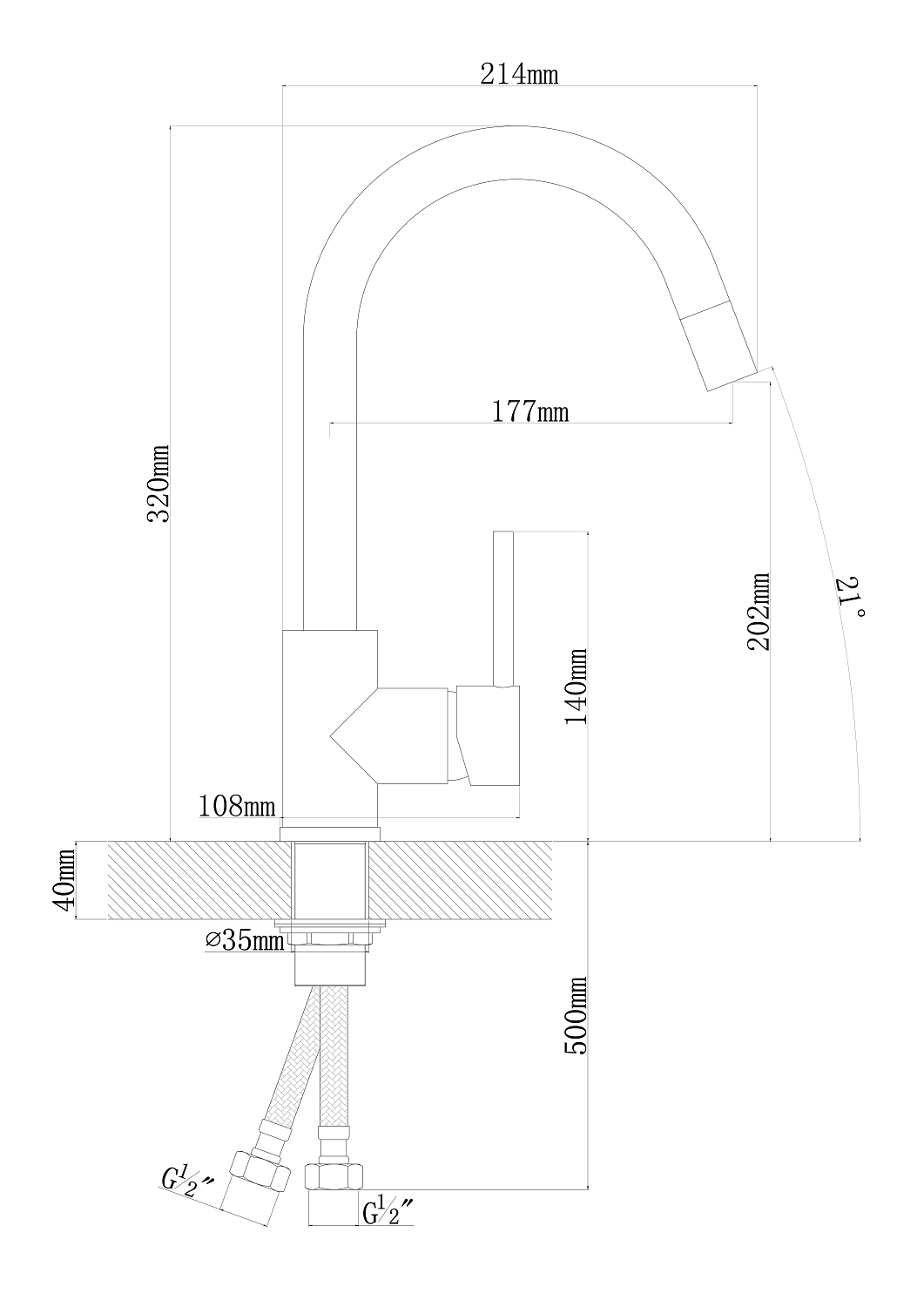 Смеситель АЛЬФА FL Ультра