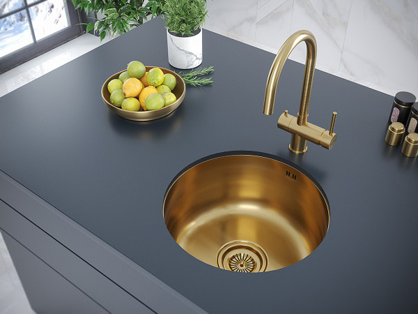 Paulmark Мойка нерж. Сталь  AISI304 WERRA, PM404646-BG, брашированная нерж. сталь, D460мм Paulmark Мойка нерж. Сталь  AISI304 WERRA, PM404646-BG, брашированная нерж. сталь, D460мм