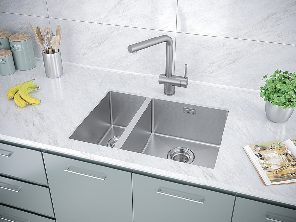 Paulmark Мойка нерж. сталь AISI304 ANNEX, PM545944-BSR, брашированная нерж.сталь, правая, 590х440мм