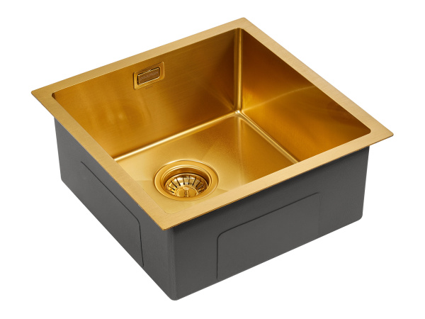 Paulmark Мойка нерж. сталь AISI304 ALLER, PM904444-BG, брашированное золото, 440х440мм