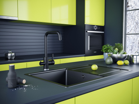 Paulmark Смеситель для кухни LOGAS, Lo213021-401TB Антрацит полностью