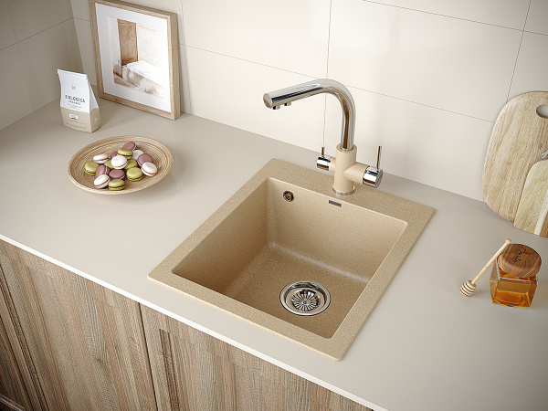 Paulmark Смеситель для кухни ESSEN, кварц-хром, 213011-QUCR