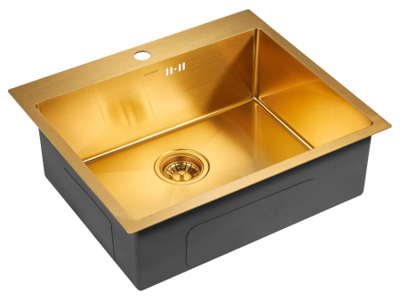 Paulmark Мойка нерж. сталь BRIM, PM215951-BG, брашированное золото, 590х510мм