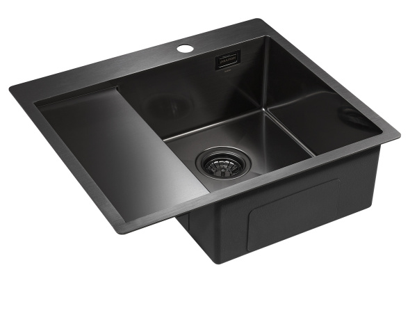 Paulmark Мойка нерж. сталь AISI304 ALSTER, PM825951-GMR, вороненая сталь, правая, 590х510мм Paulmark Мойка нерж. сталь AISI304 ALSTER, PM825951-GMR, вороненая сталь, правая, 590х510мм