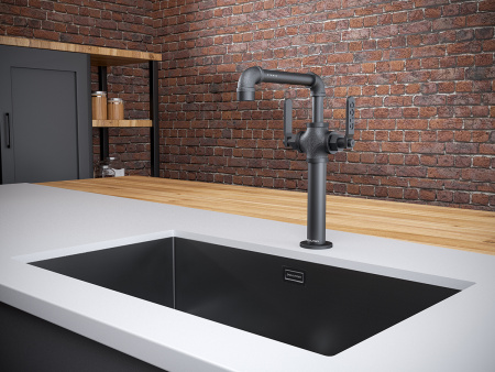 Paulmark Смеситель для кухни LOFT, Lo226006-401, PVD антрацит