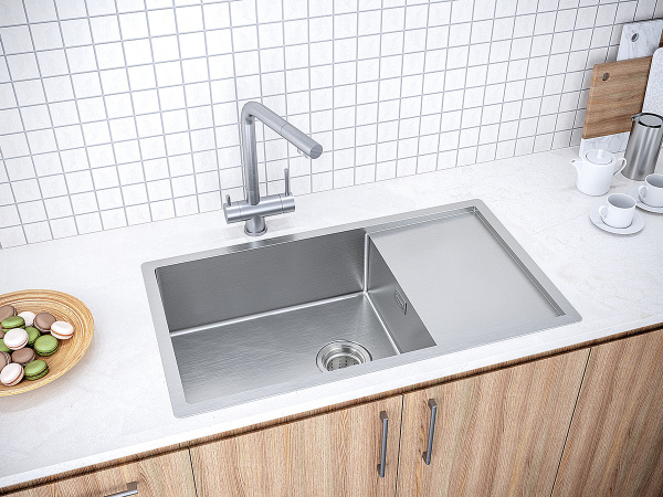 Paulmark Мойка нерж. сталь AISI304 PLATTE, PM807844-BS, брашированная нерж.сталь, 780х440мм Paulmark Мойка нерж. сталь AISI304 PLATTE, PM807844-BS, брашированная нерж.сталь, 780х440мм