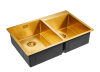 Paulmark Мойка нерж. сталь AISI304 BERMAN, PM517851-BG, брашированное золото, 780х510мм