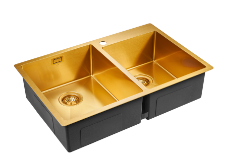 Paulmark Мойка нерж. сталь AISI304 BERMAN, PM517851-BG, брашированное золото, 780х510мм