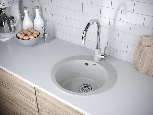 Paulmark Мойка кварцевая GELEGEN, PM404800-GR, серый, D475 мм