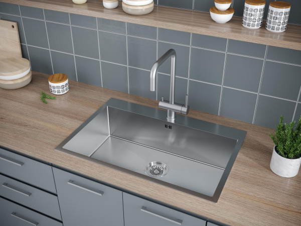 Paulmark Мойка нерж. сталь VAST, PM217551-BS, брашированная нерж. сталь, 750х510мм