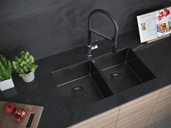 Paulmark Мойка нерж. сталь AISI304 DOPPLET, PM507844-GM, вороненая сталь, 780х440мм Paulmark Мойка нерж. сталь AISI304 DOPPLET, PM507844-GM, вороненая сталь, 780х440мм