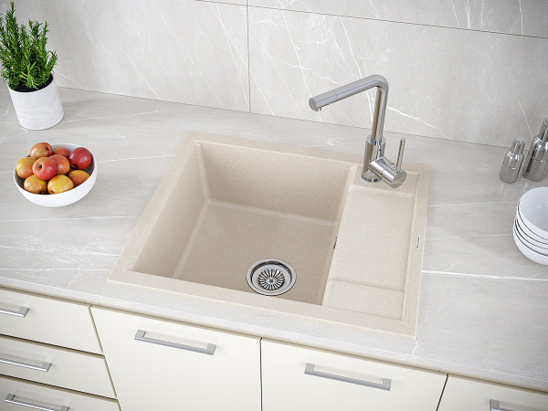 Paulmark Мойка кварцевая OPTIMUM, PM216050-BE, бежевый , 600х500 мм Paulmark Мойка кварцевая OPTIMUM, PM216050-BE, бежевый , 600х500 мм