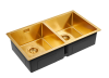 Paulmark Мойка нерж. сталь AISI304 DOPPLET, PM507844-BG, брашированное золото, 780х440мм
