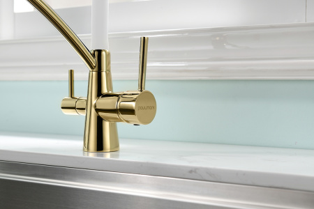 Paulmark Смеситель для кухни SIGEN, золото/белый, 213111-GW