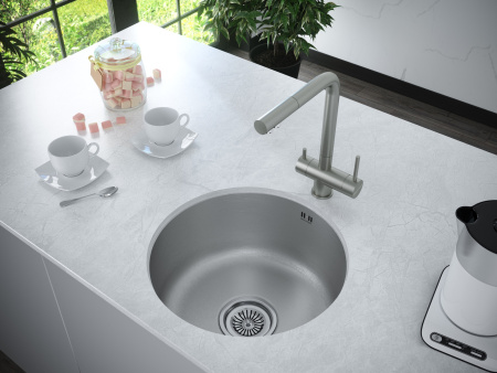 Paulmark Смеситель для кухни SKALEN, нержавеющая сталь, 213020-SS