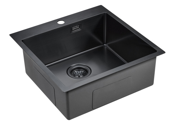 Paulmark Мойка нерж. сталь AISI304 VELTEN, PM905151-GM, вороненая сталь, PVD, 510х510мм