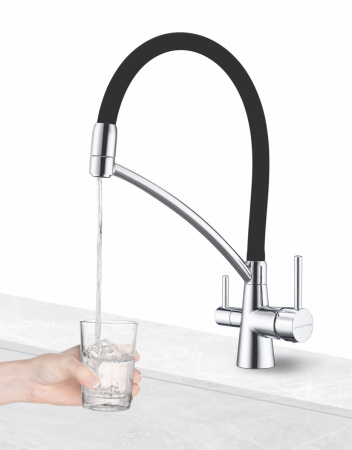 Paulmark Смеситель для кухни SIEGEN, хром/,белый, 213111-CR