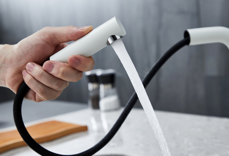 Paulmark Смеситель для кухни Kassel, белый матовый полностью, Ka214311-431TW