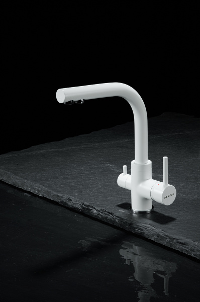 Paulmark Смеситель для кухни ESSEN, белый матовый полностью, 213011-431TW